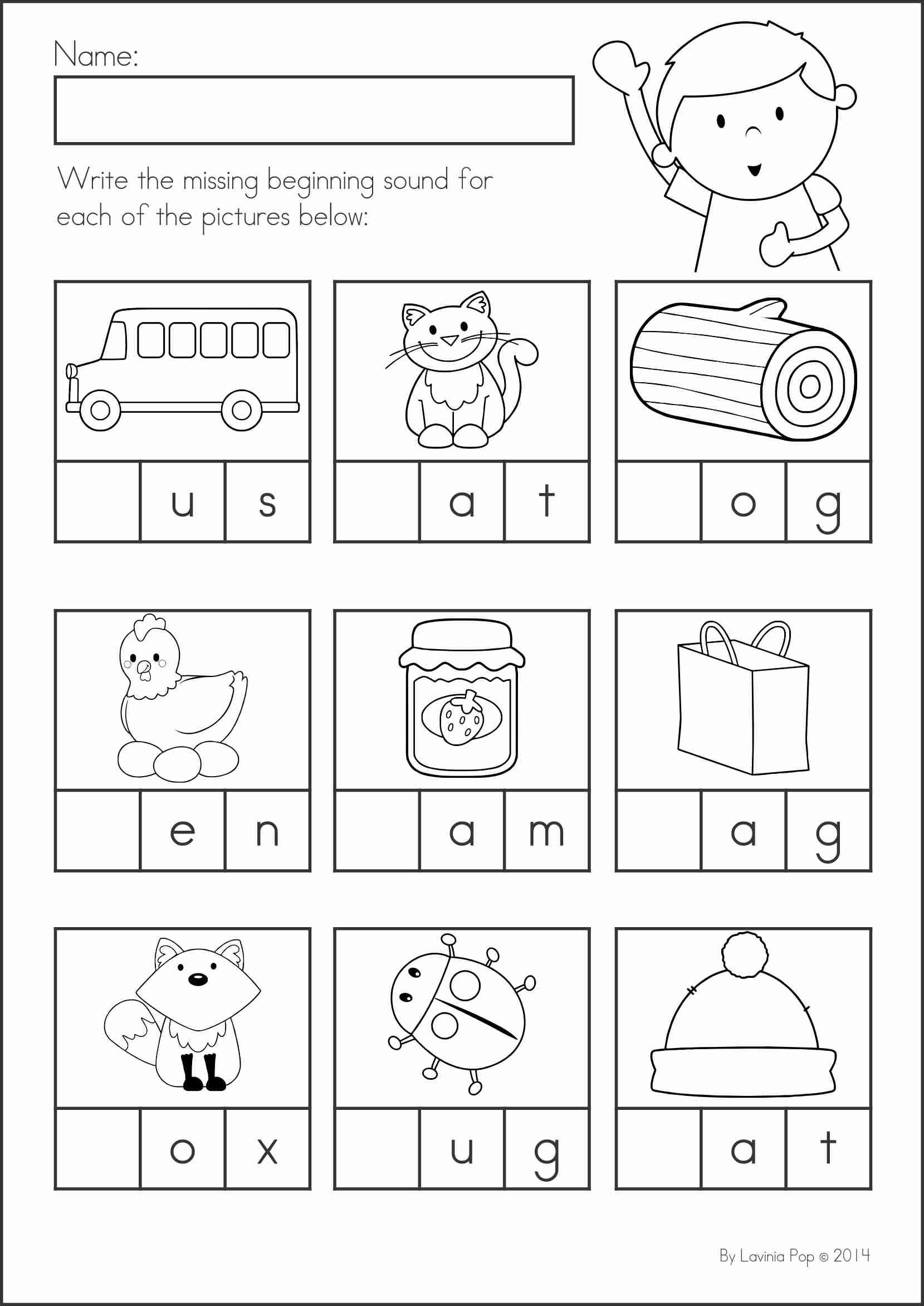 Kindergarten Worksheets Reading Beginning Sounds – Lbwomen
