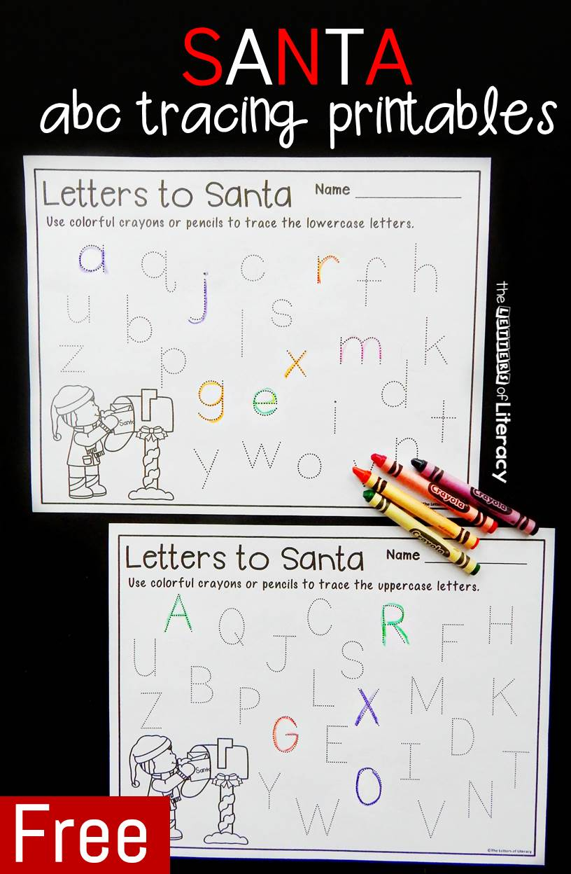 Letters To Santa Letter Tracing Printables - The