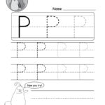 Lowercase Letter &quot;p&quot; Tracing Worksheet - Doozy Moo