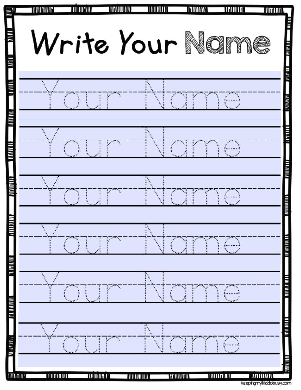 Marvelous Free Name Tracing Worksheets For Preschool Photo