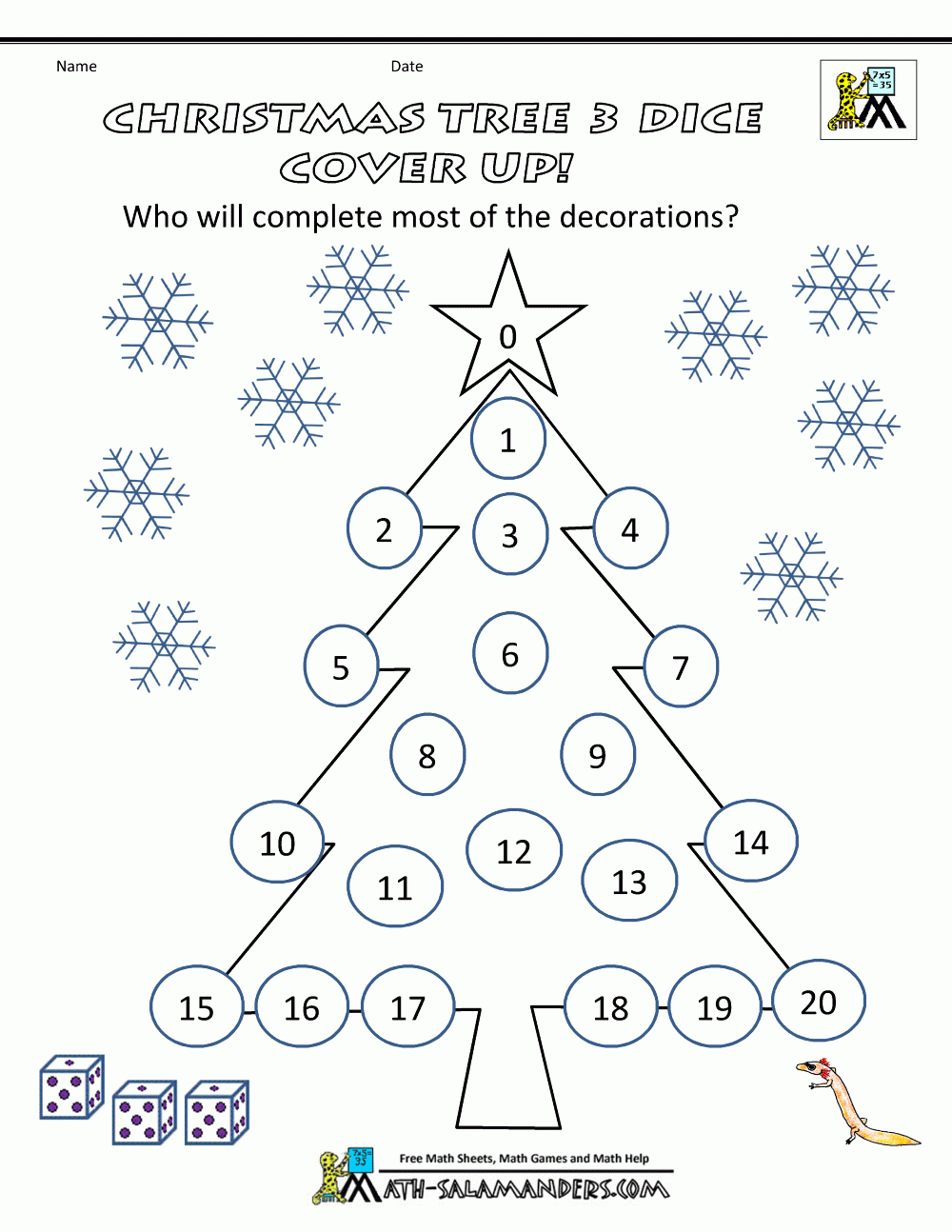 Math Christmas Activities 4Th Grade