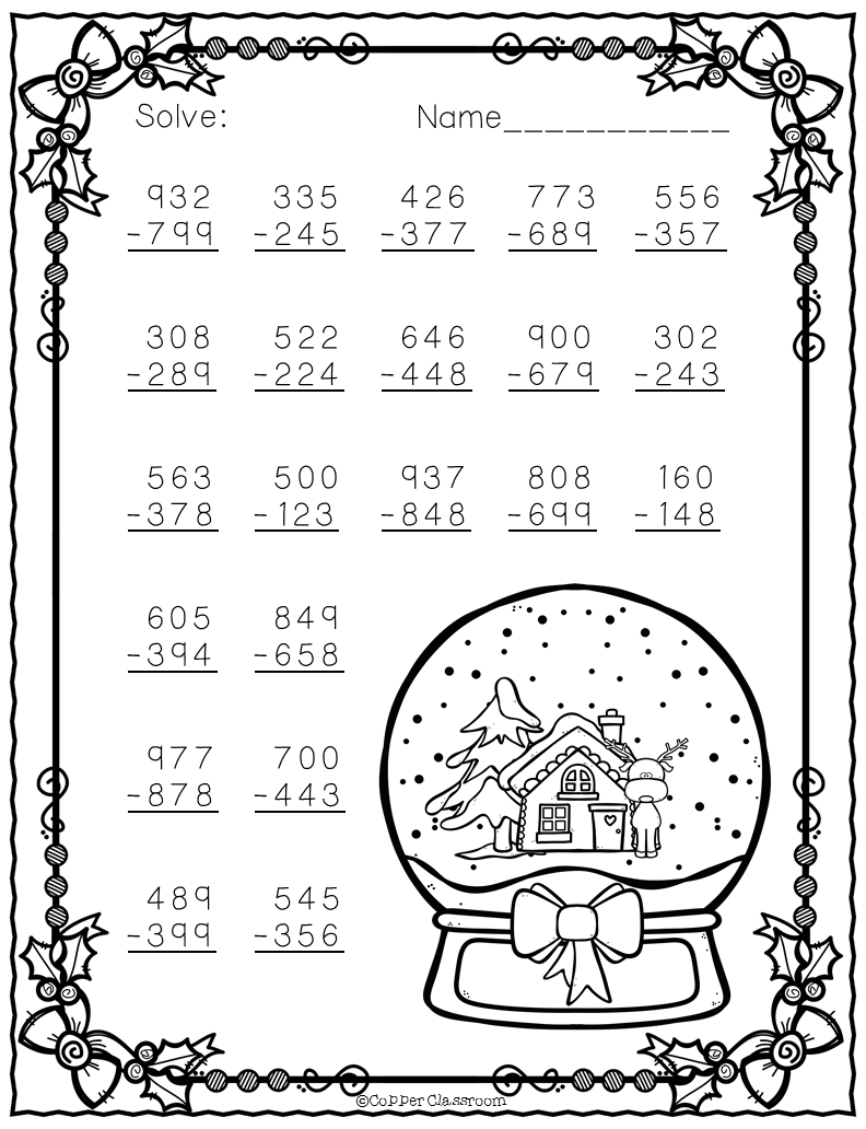 Need Extra Subtraction Practice? 110 Pages Of Three-Digit