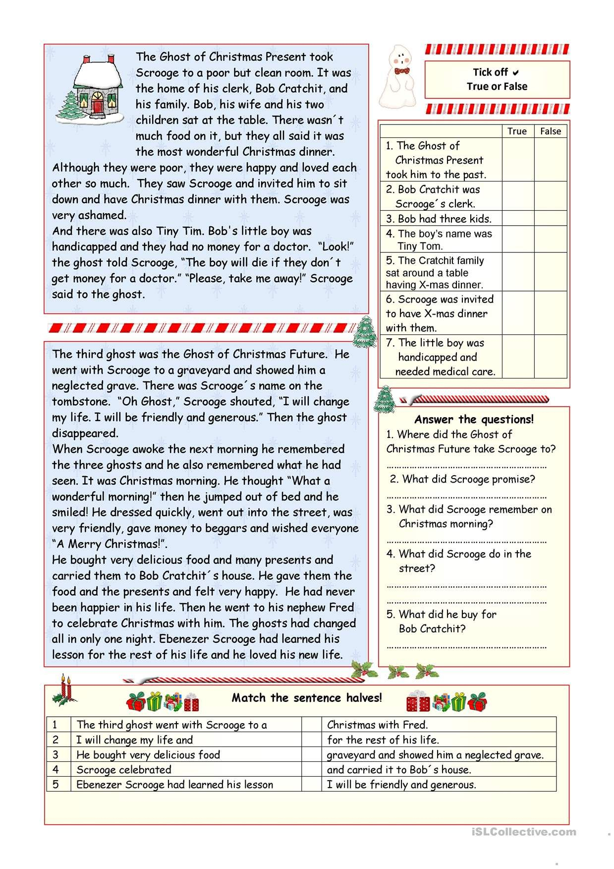 One-Click Print Document | Christmas Worksheets, Christmas