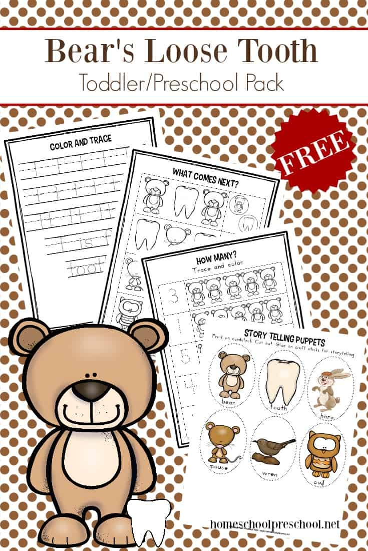 Printable Big Hungry Bear Activities For Preschoolers