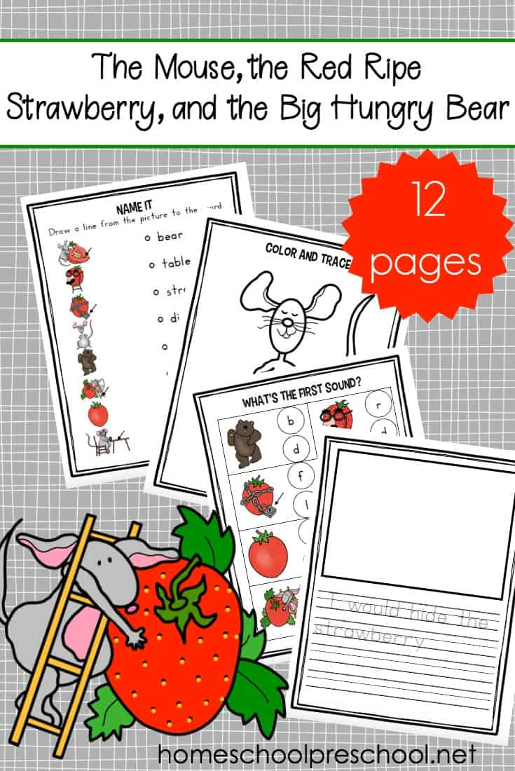 Printable Big Hungry Bear Activities For Preschoolers