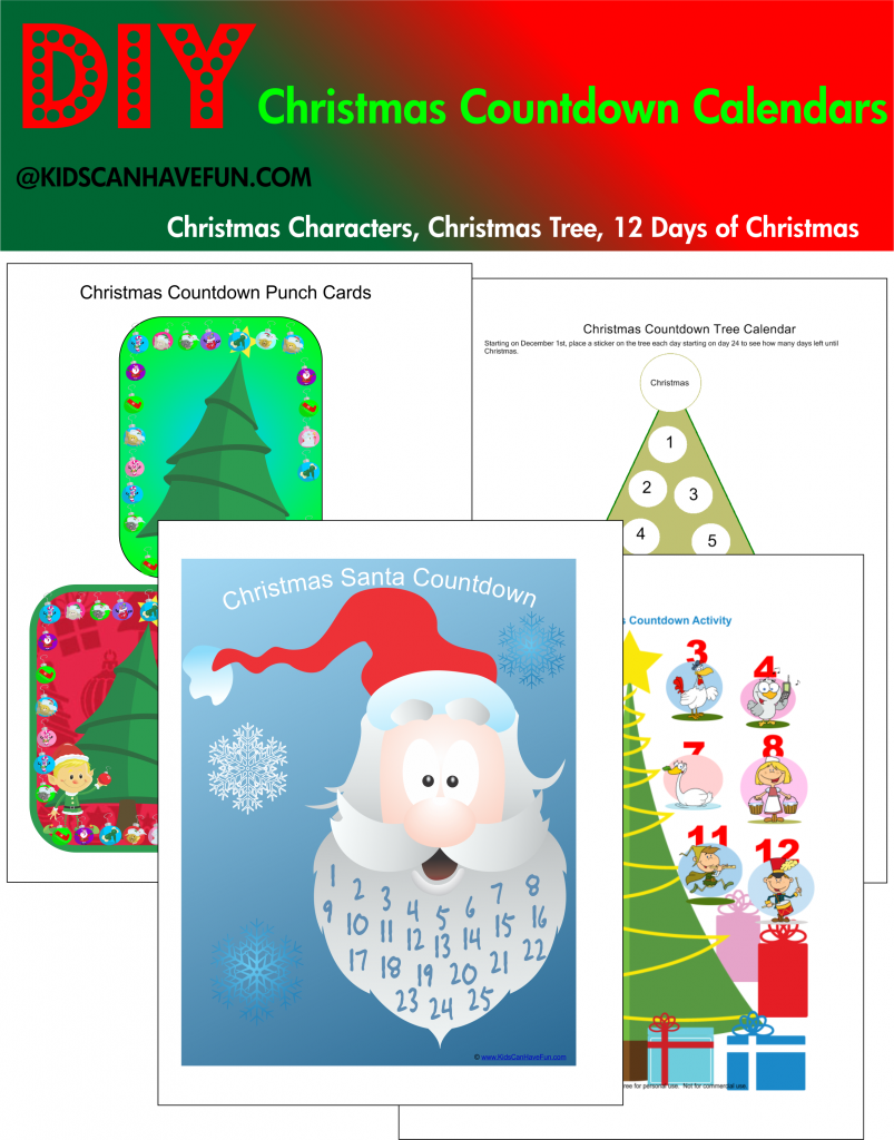 Printable Christmas Countdown Calendar Archives