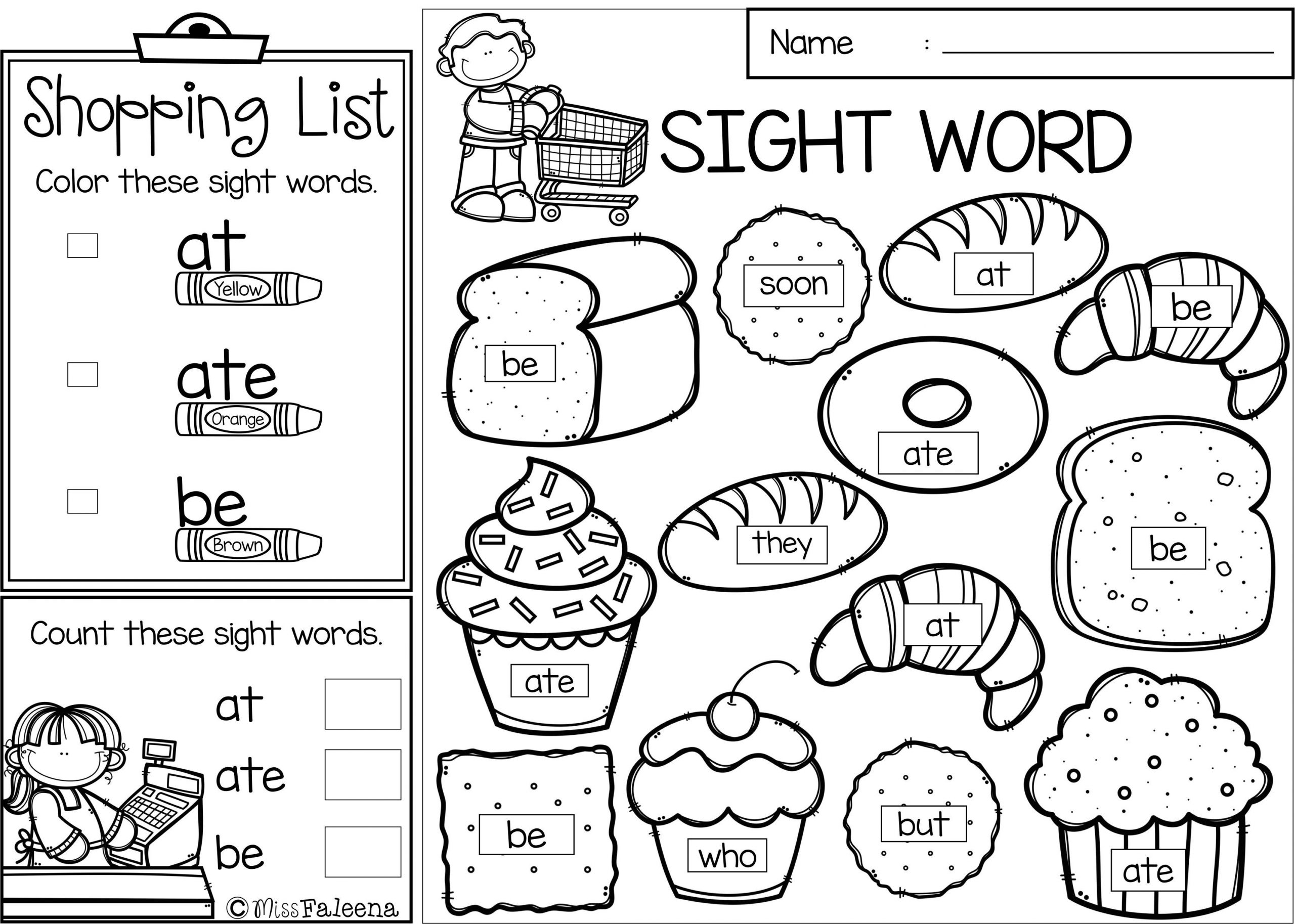 Printable Coloring Valentines Sight Word Sheets Christmas