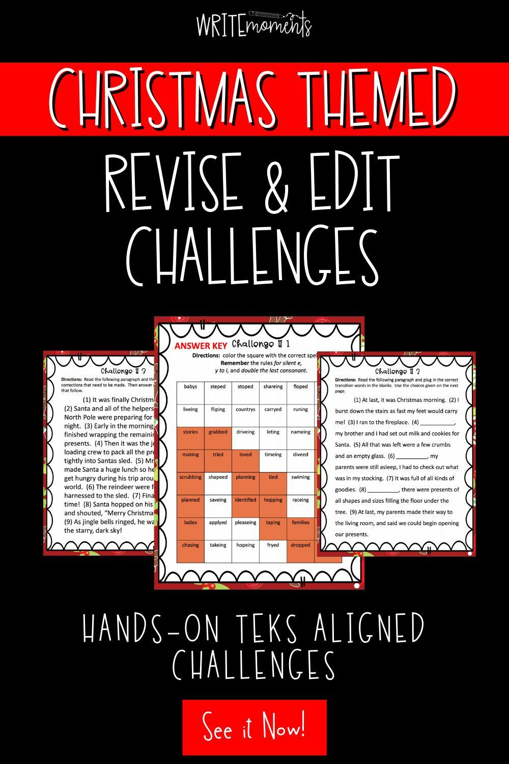 Revise And Edit Christmas Challenge In 2020 | Staar Writing