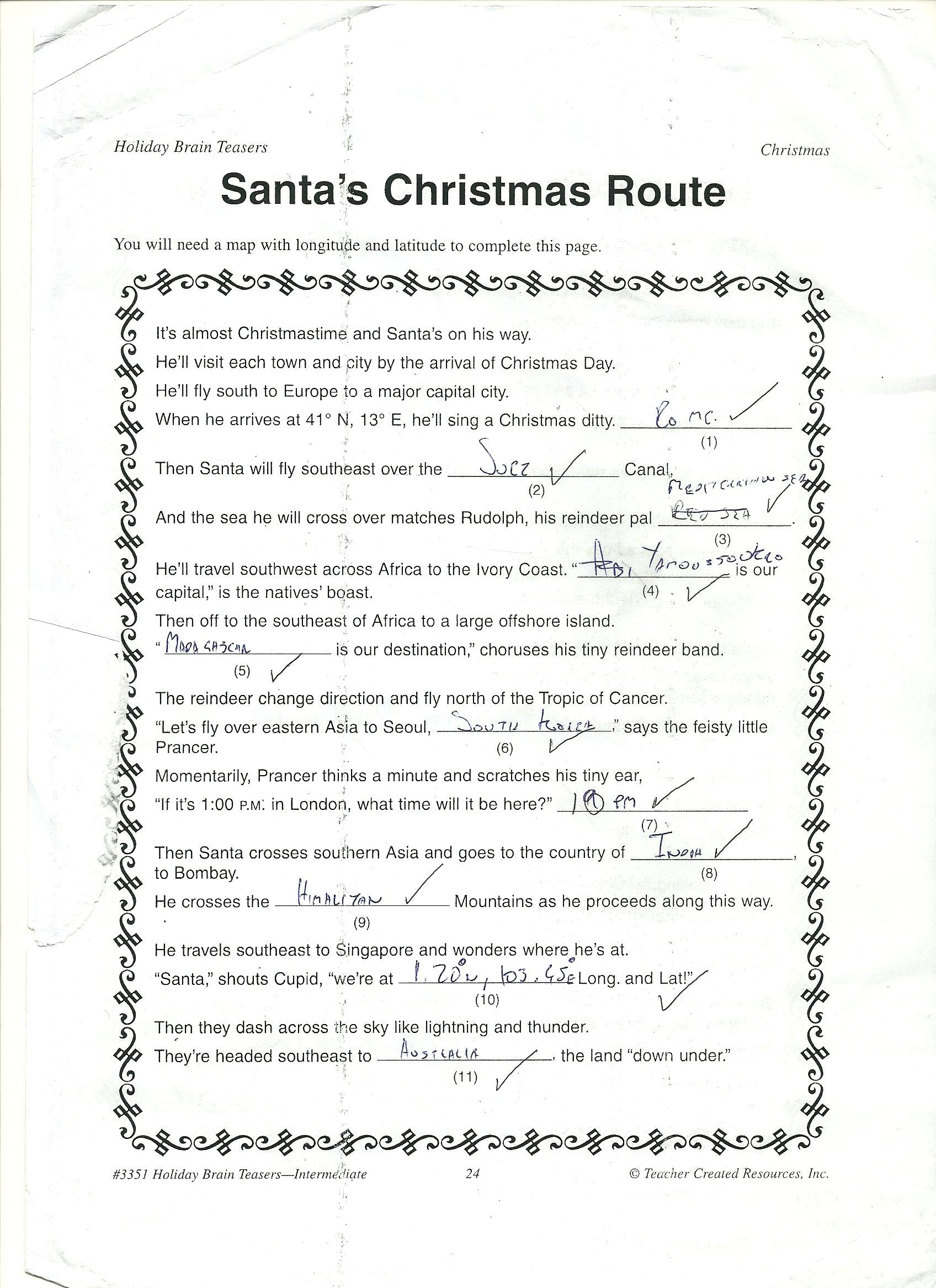 Santa&amp;#039;s Christmas Route | Mathewsohan