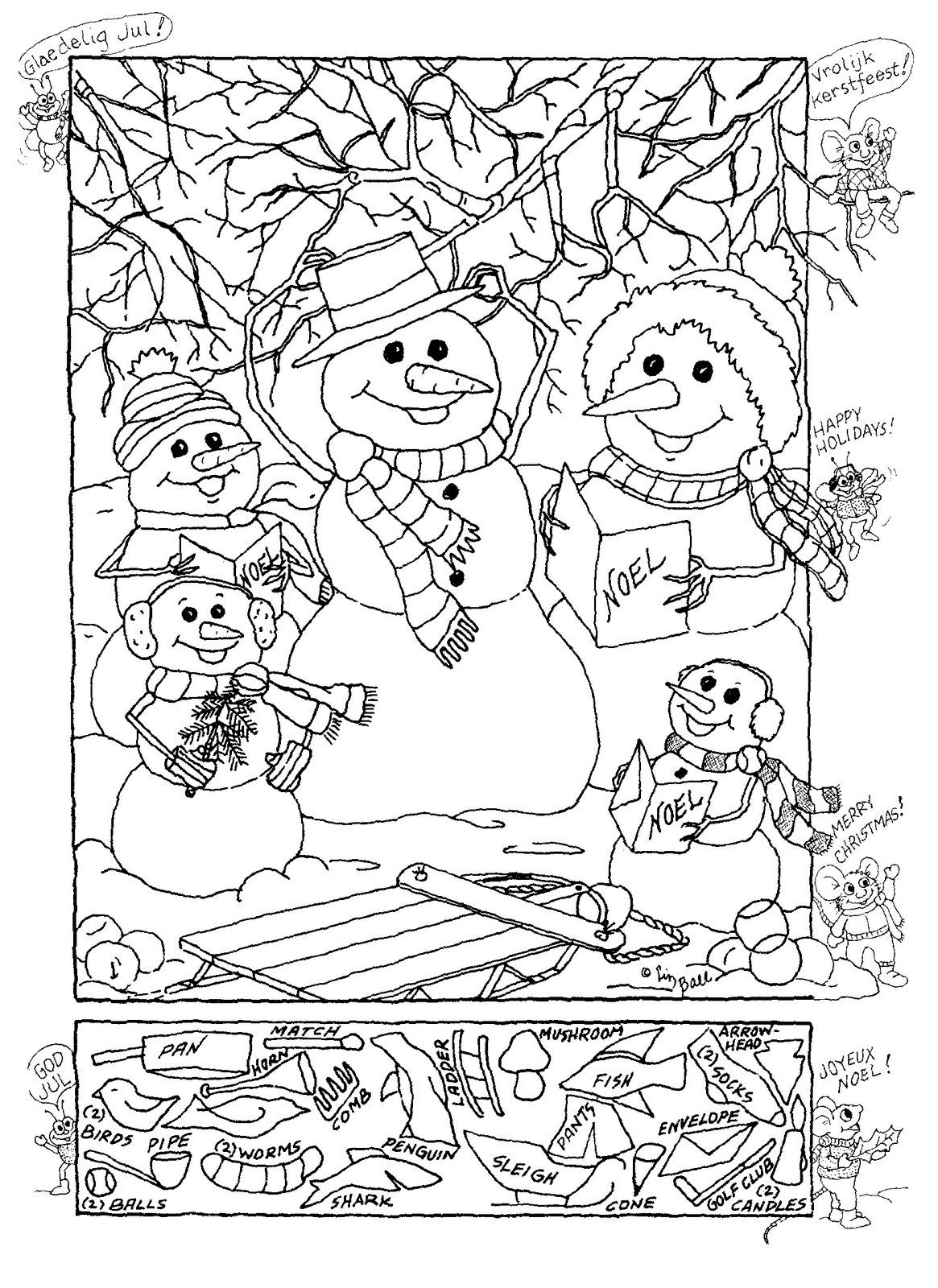 Snowman Hidden Picture Puzzle For Christmas! | Christmas