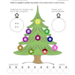 The Ordering/sorting Numbers 0 To 10 On A Christmas Tree (A