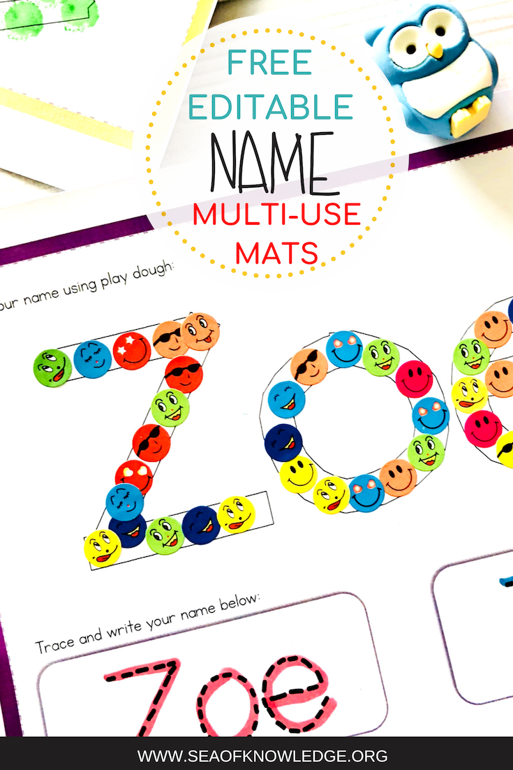 These Free Playdough And Tracing Name Mats Are So Versatile