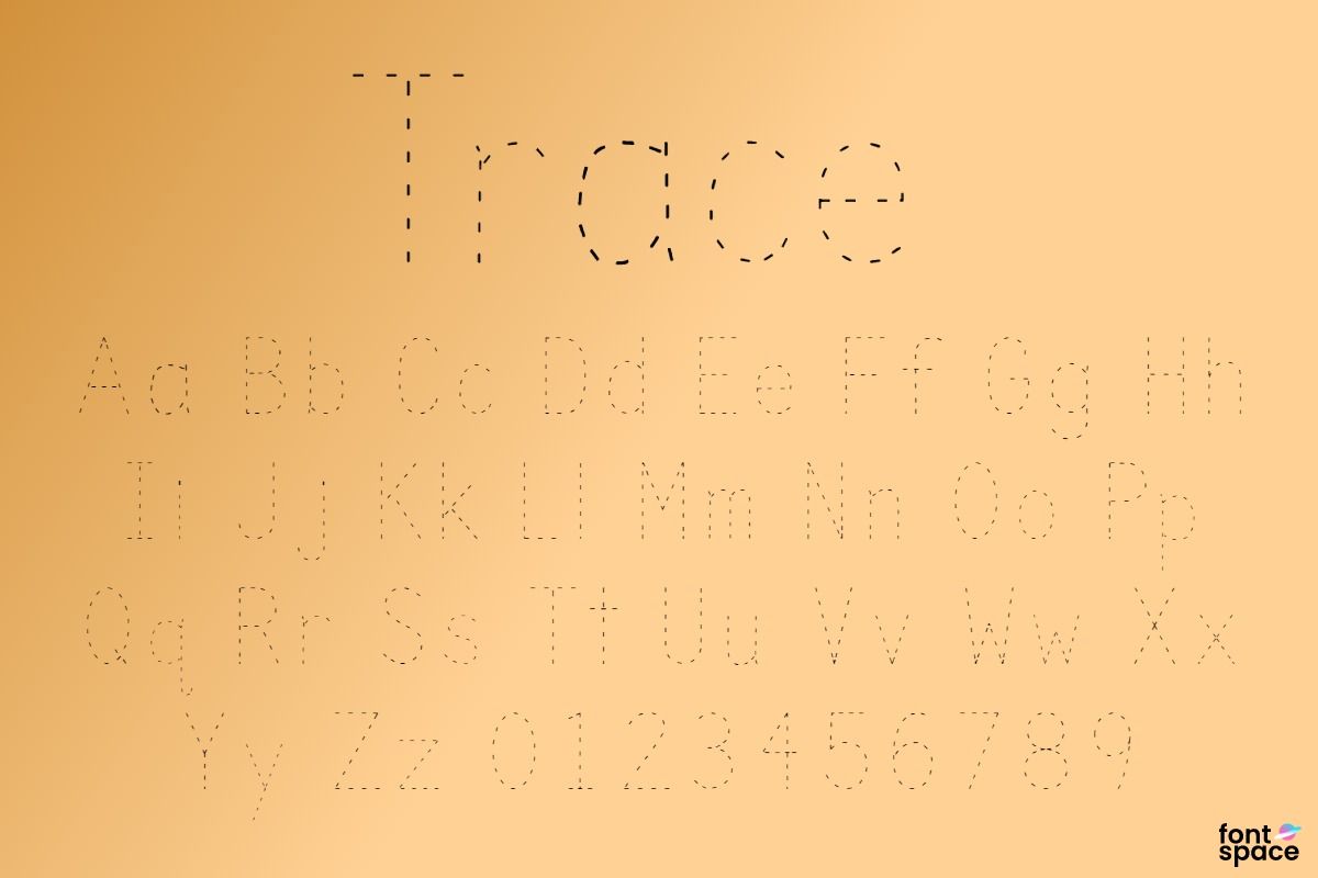 Trace Font | Kids Fonts | Fontspace