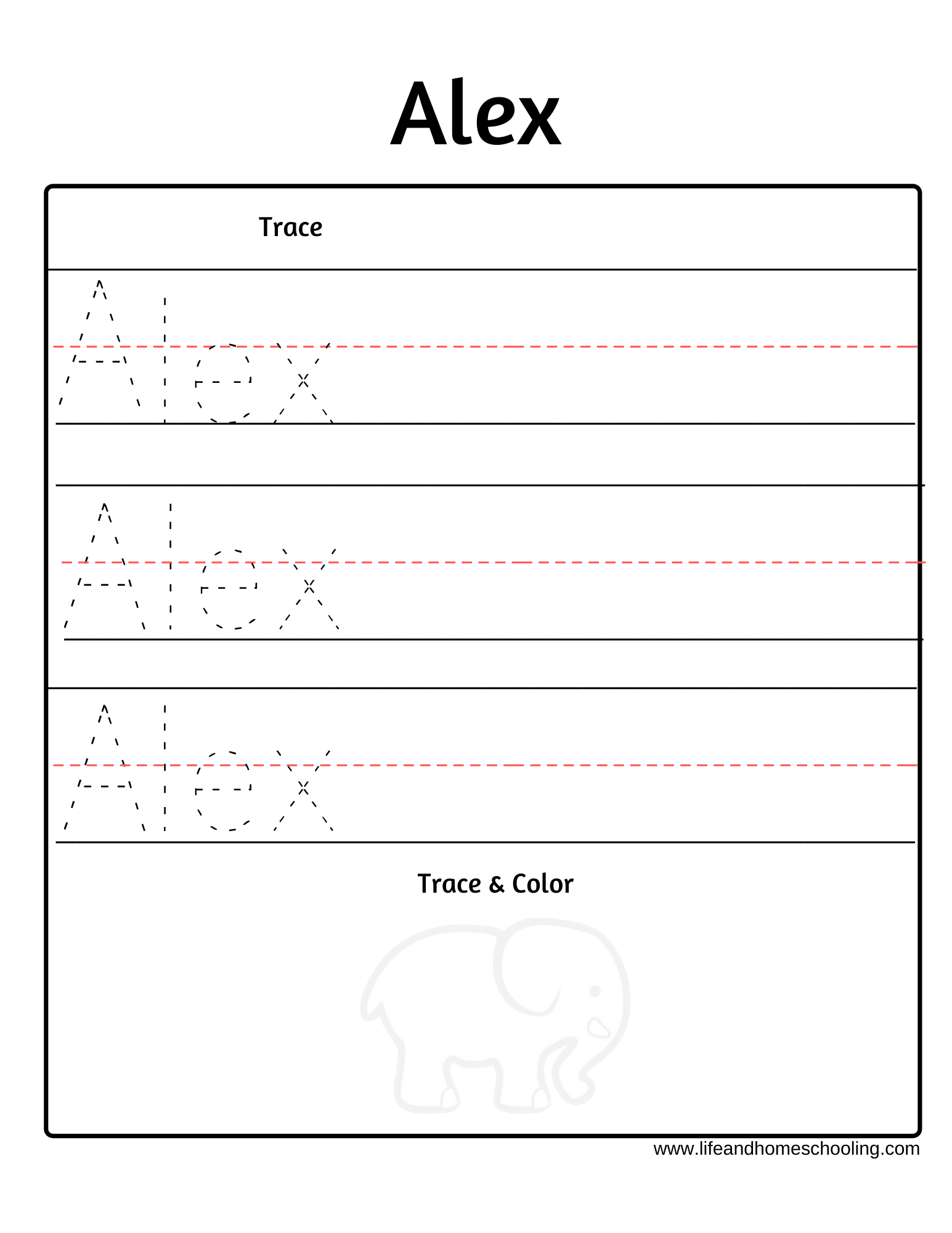 Trace My Name Worksheet In 2020 | Name Tracing Worksheets