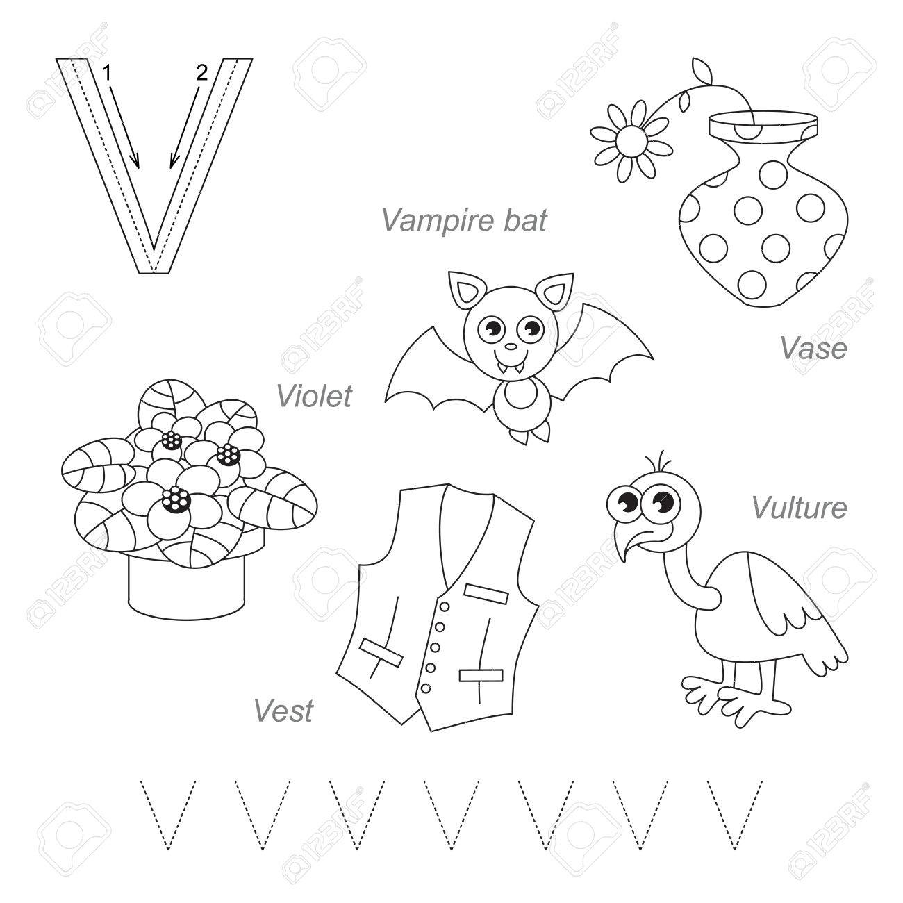 Tracing Worksheet For Children. Full English Alphabet From A..