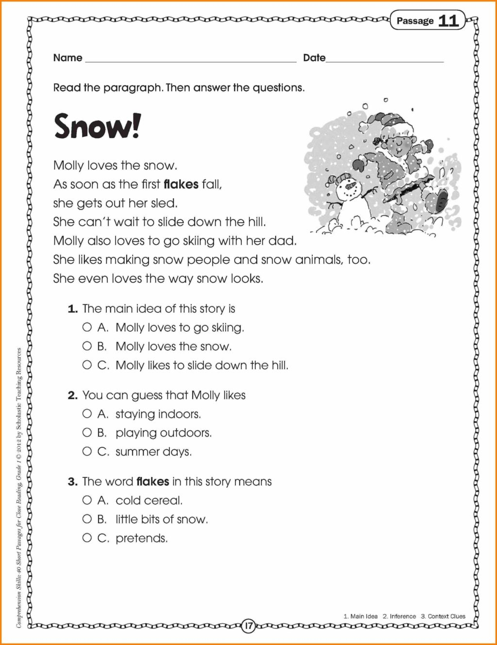 Worksheet ~ Comprehensiones For 2Nd Grade Reading Fluency