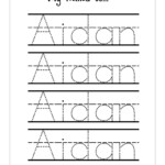 Worksheet ~ Islamic Cursive Handwriting Page Free Name
