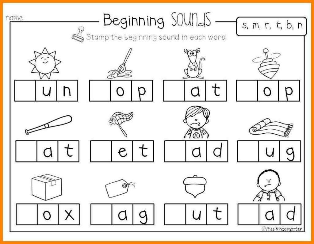 Worksheet ~ Kindergarten Phonics Worksheets Letter Blending