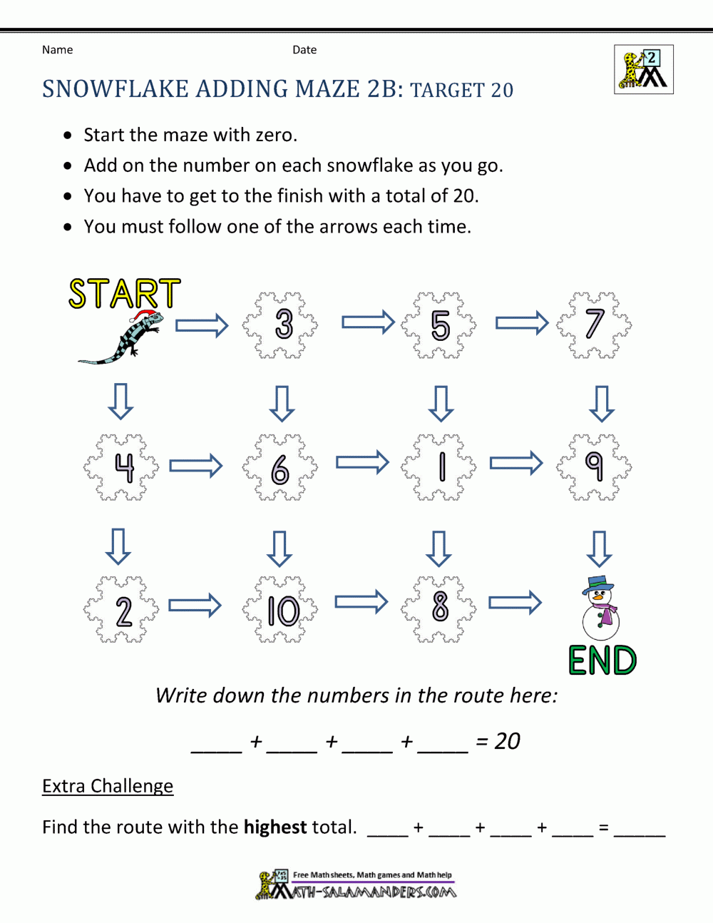 2Nd Grade Christmas Math Worksheets