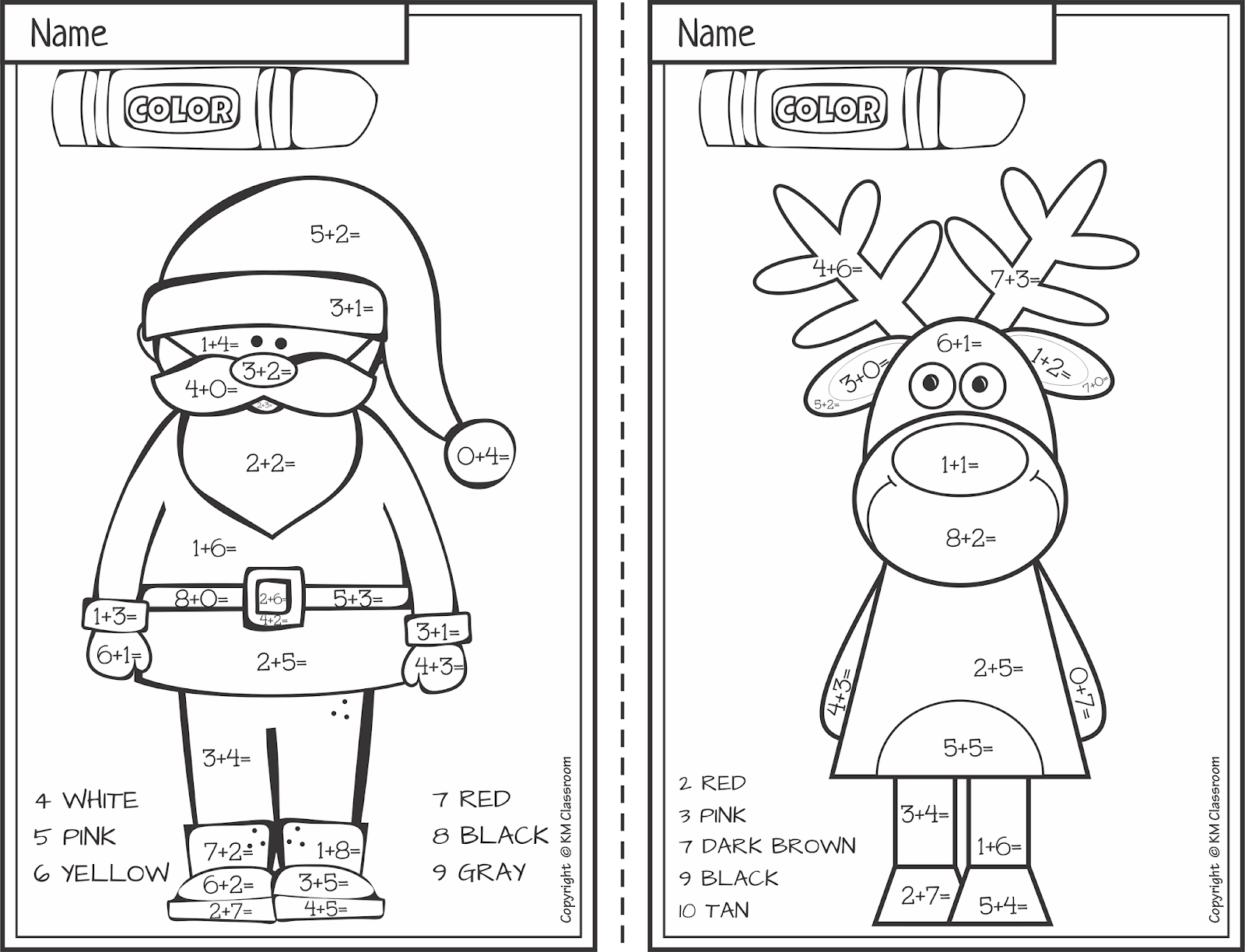 57 Extraordinary Christmas Addition Coloring Worksheets