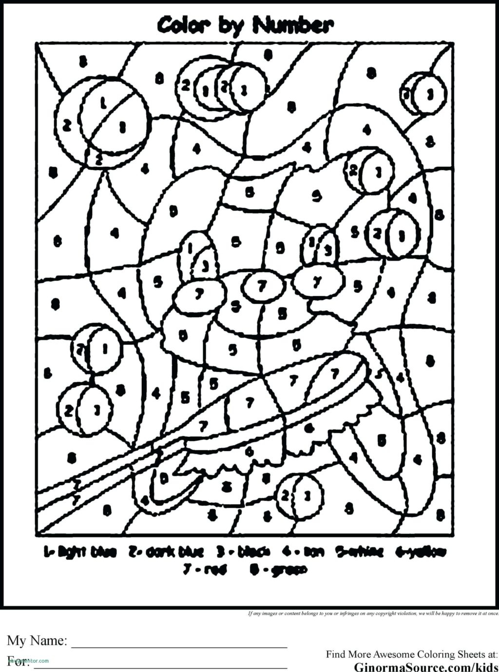 58 Marvelous Colornumber Math Sheets