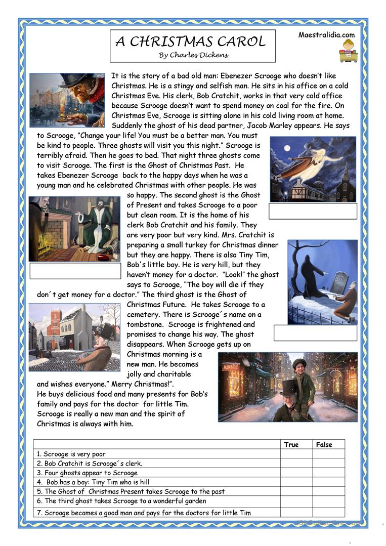 A Christmas Carol - English Esl Worksheets For Distance