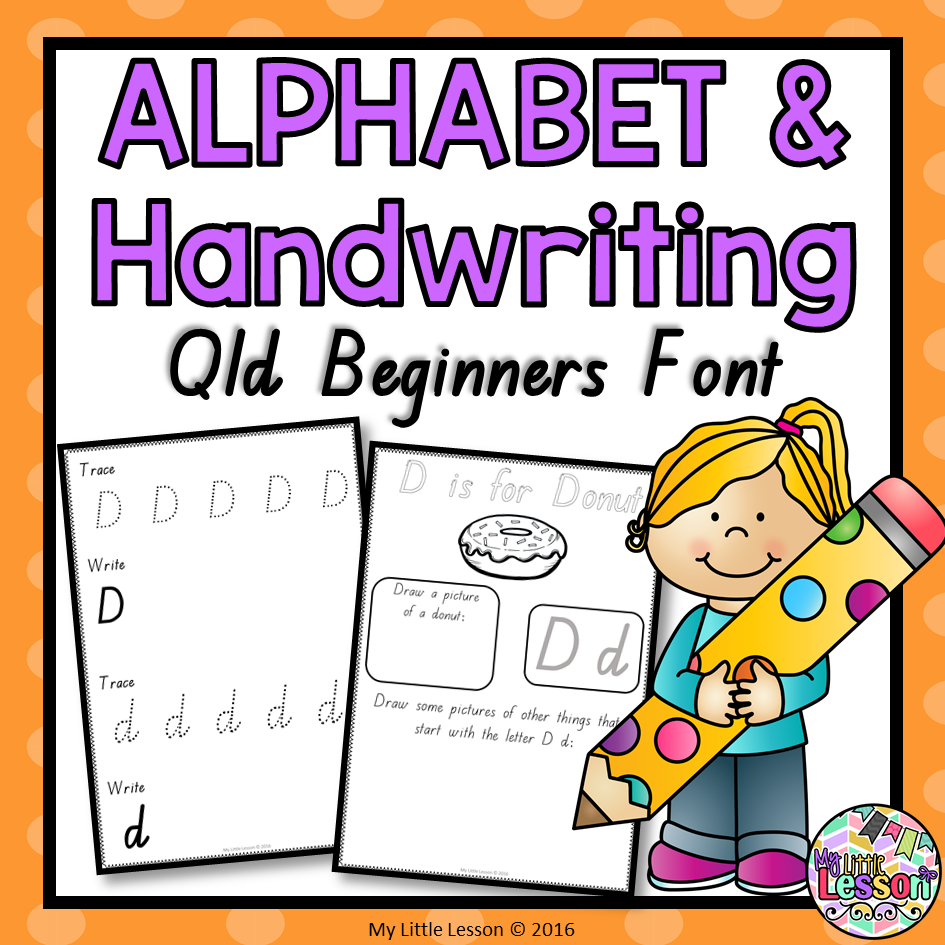 Alphabet And Handwriting Book - Qld Beginners Font