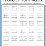 Alphabet Letter Tracing On Primary Writing Lines | Alphabet