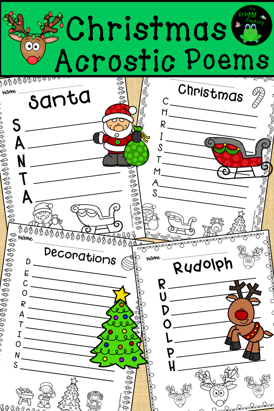 Christmas Acrostic Poems (Christmas Writing Activity