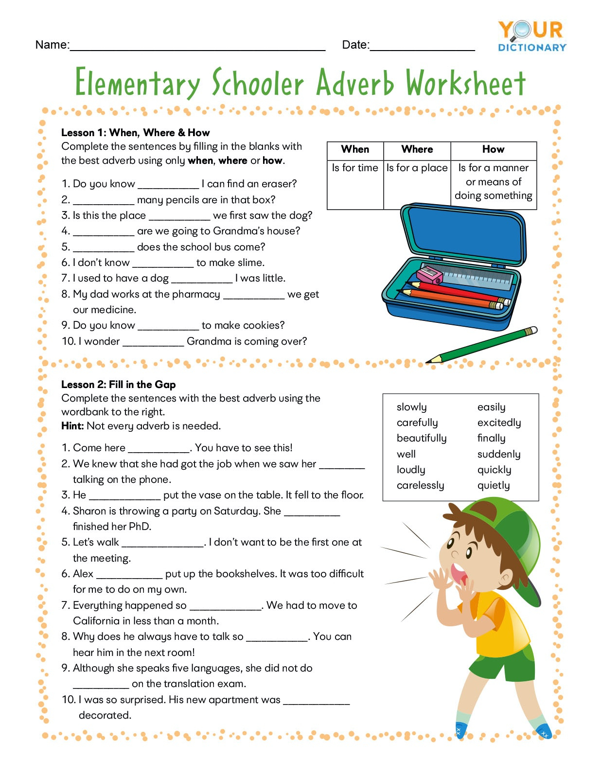 Christmas Adverb Worksheet | Printable Worksheets And