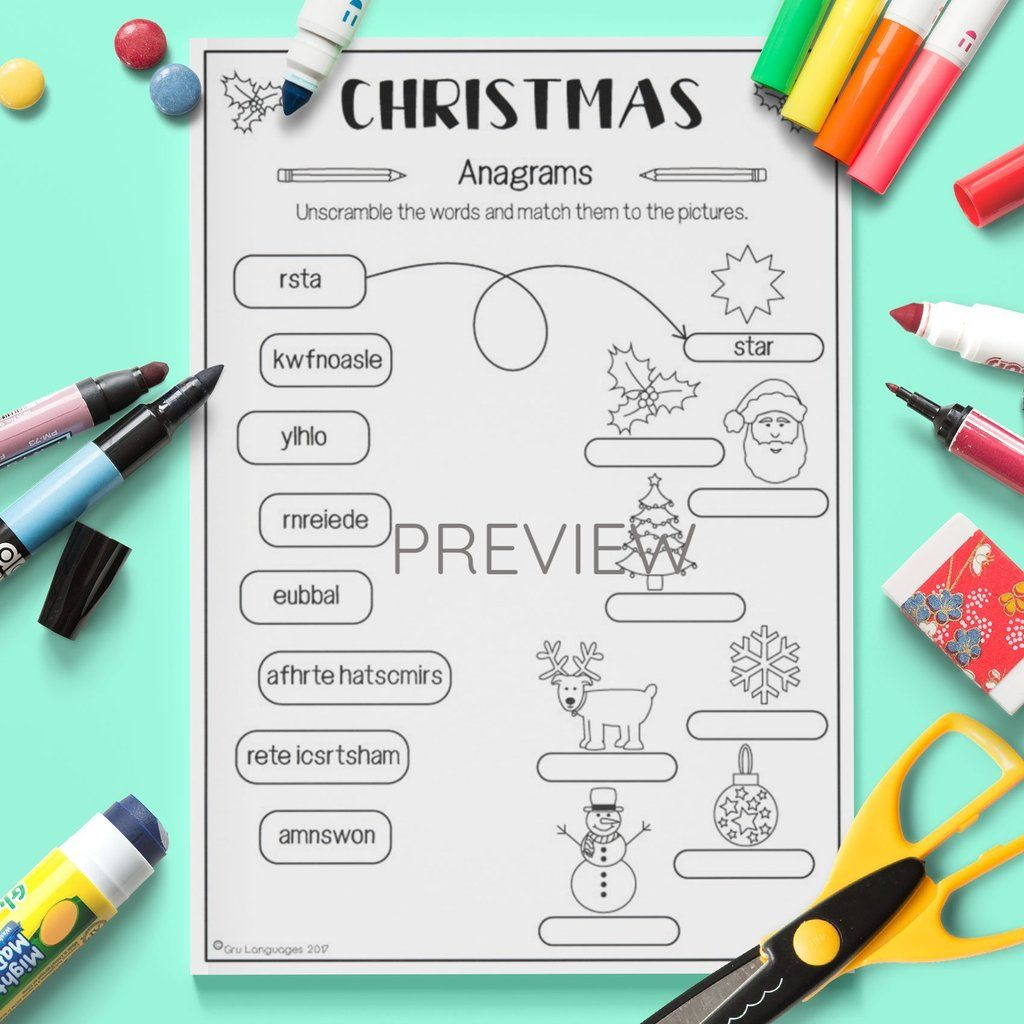 Christmas &amp;#039;anagrams&amp;#039; | Christmas Activities For Kids, Kids