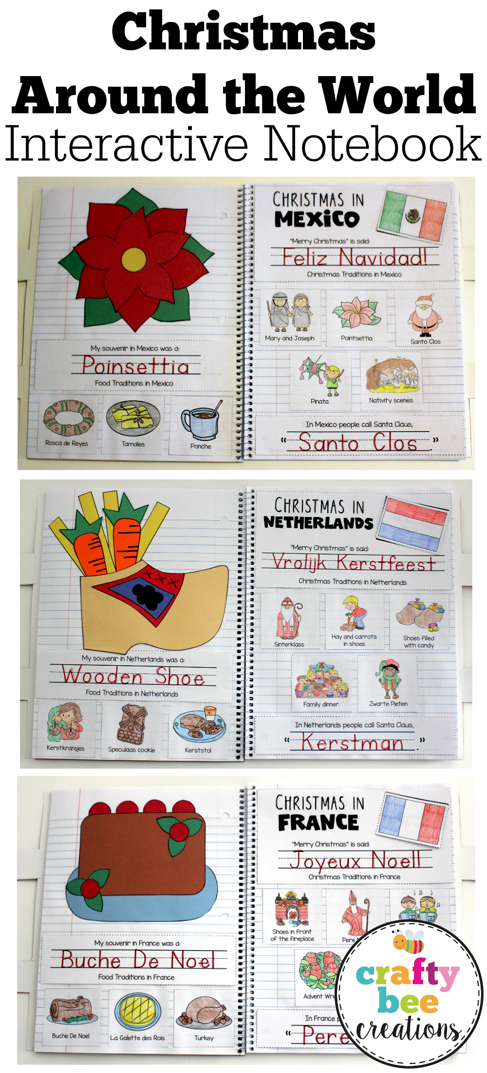 Christmas Around The World Interactive Notebook That