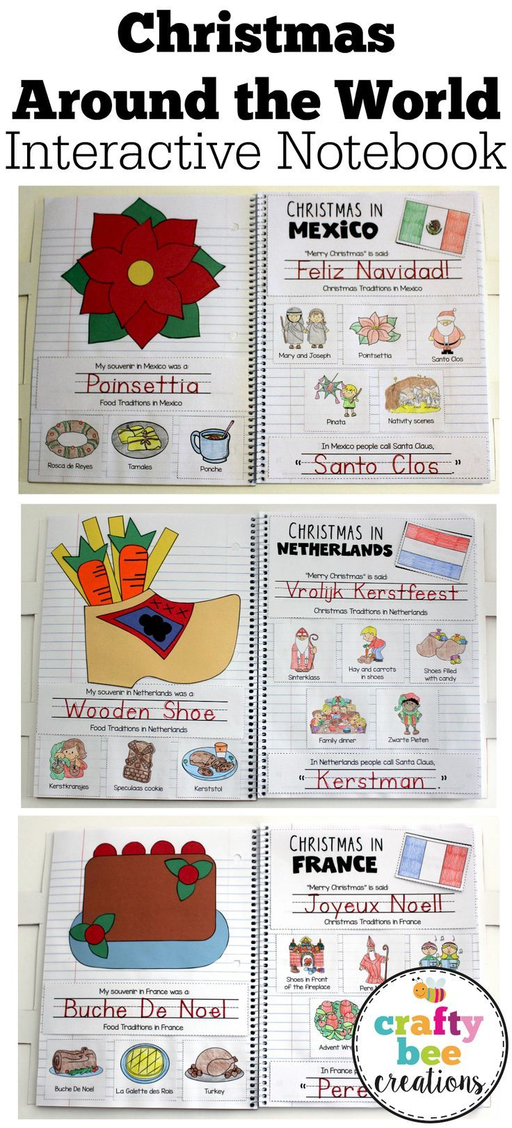 Christmas Around The World Interactive Notebook That