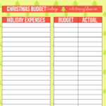 Christmas Budget Worksheet Printable | Christmas On A Budget