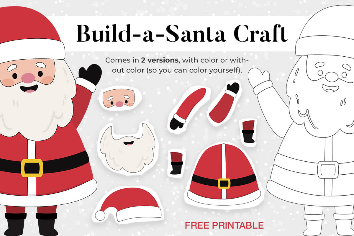 Christmas Build-A-Santa Craft - Mrs. Merry