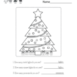Christmas Classification Worksheet - Free Kindergarten
