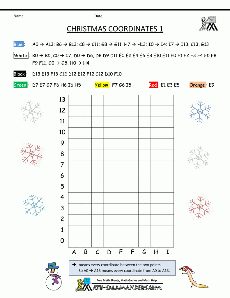 Christmas Co-Ordinates | Christmas Math, Christmas Math