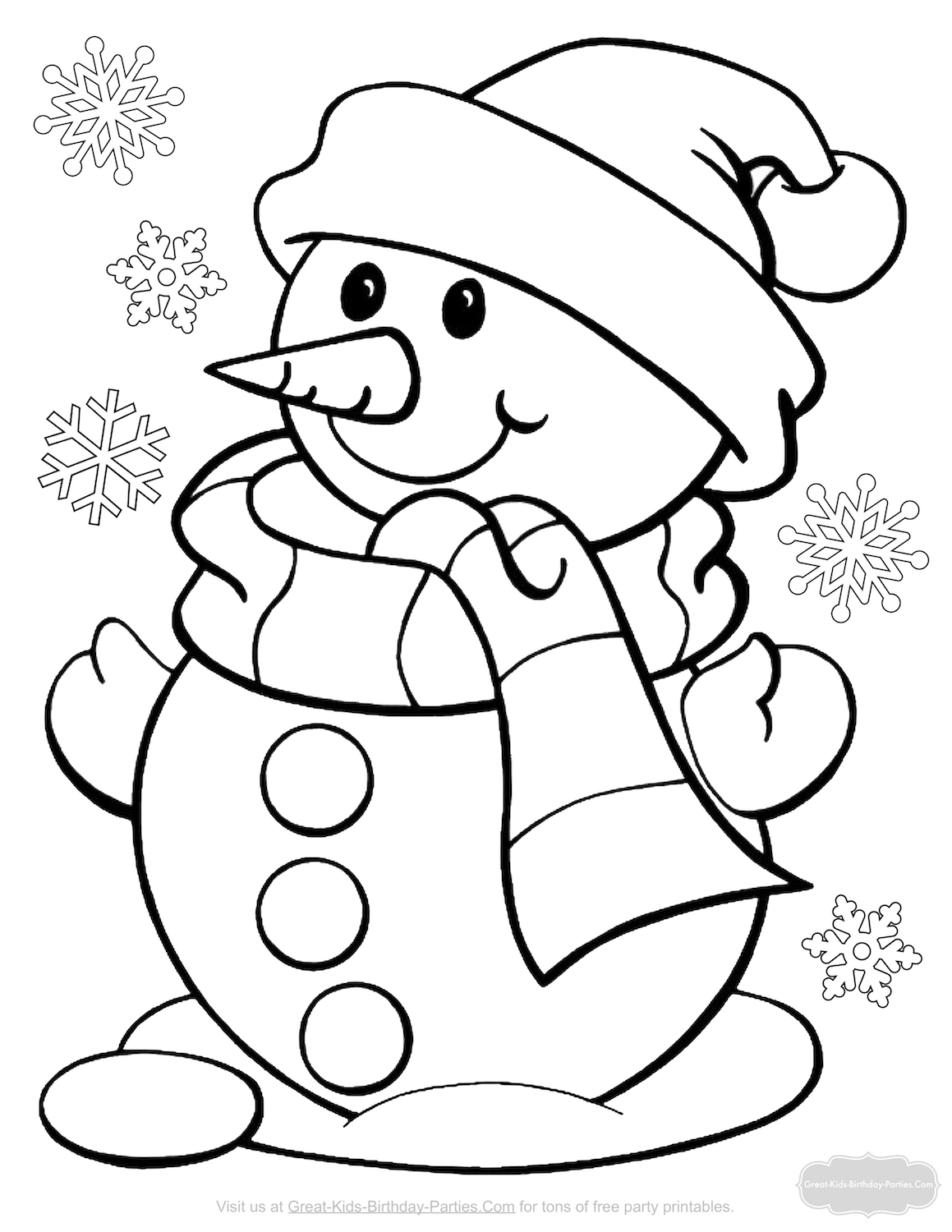 Christmas Coloring Pages | Snowman Coloring Pages, Christmas