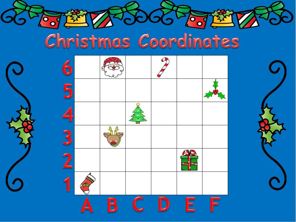 Christmas Coordinates | Christmas Math Activities, Map