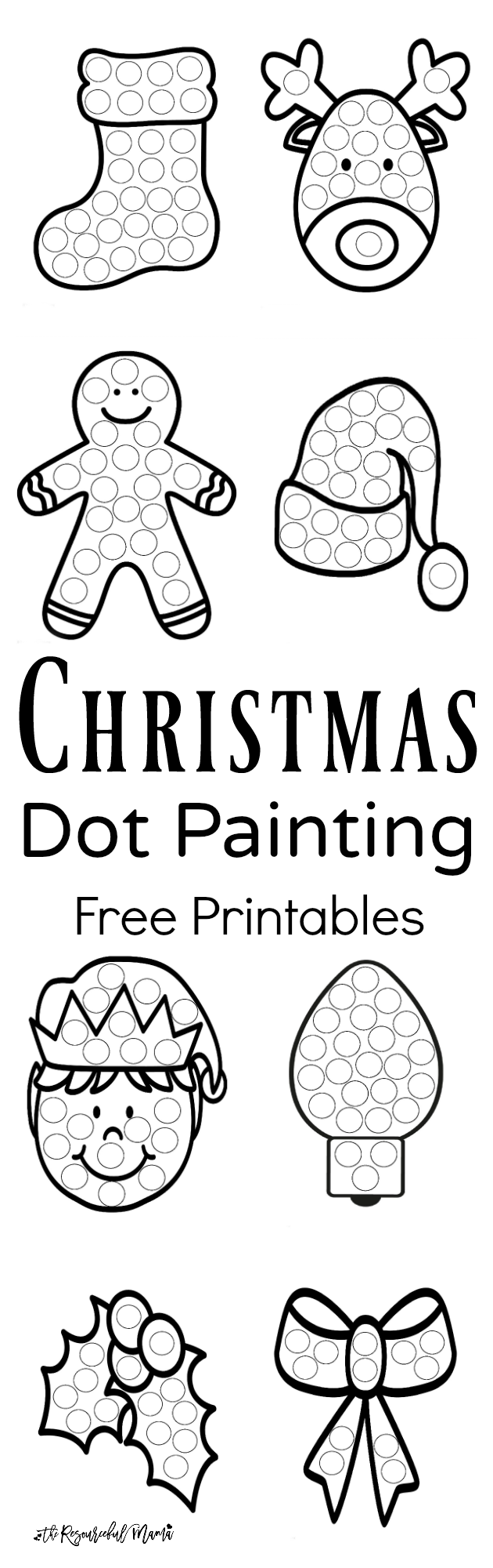 Christmas Dot Painting {Free Printables} | Preschool