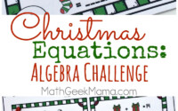 Christmas Equations Worksheet: Unique Math Challenge {Free}