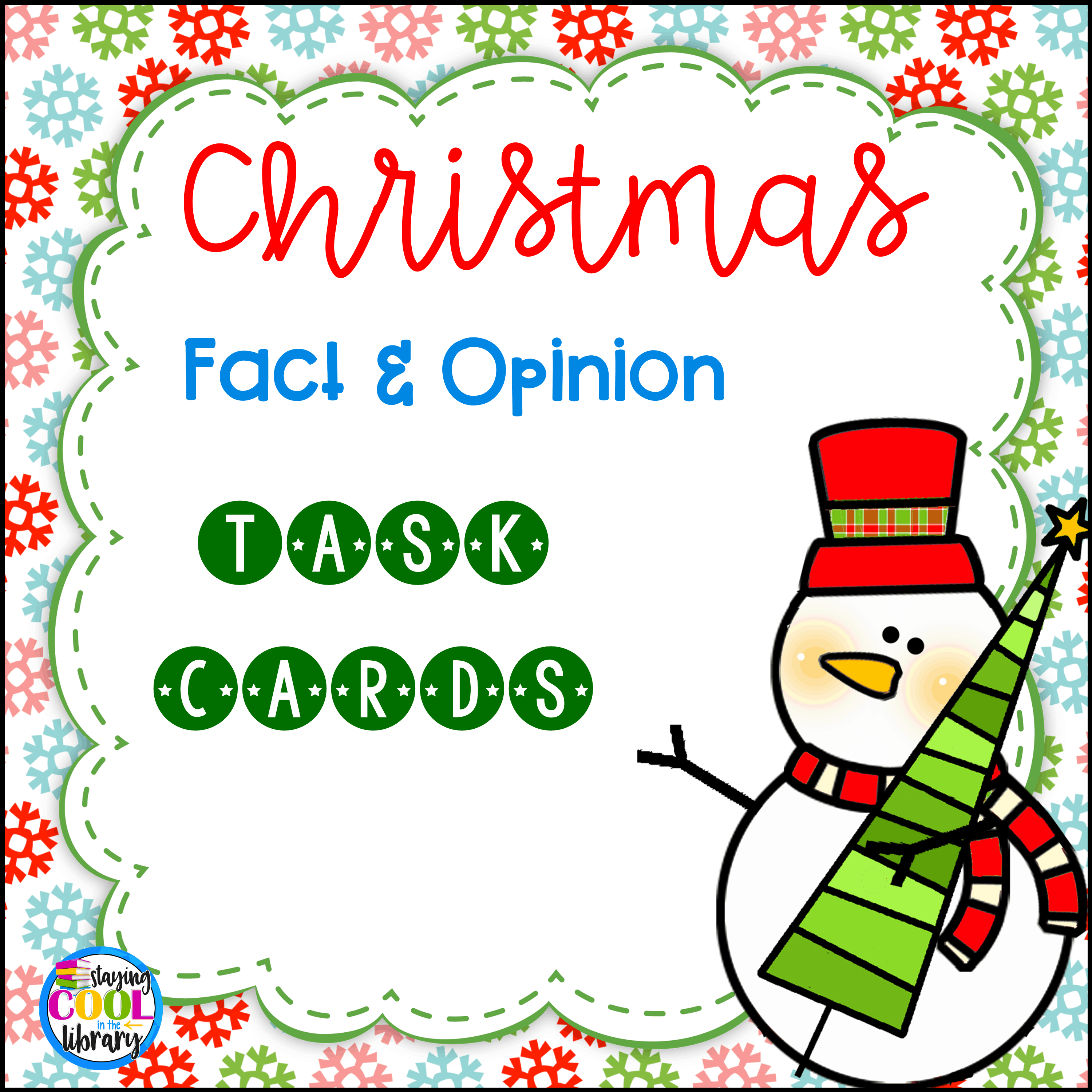 Christmas Fact And Opinion Task Cards