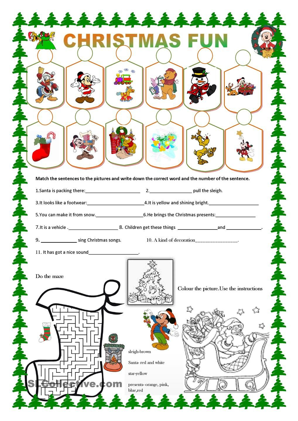 Christmas Fun | Christmas Worksheets, Christmas Fun