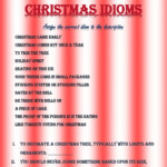 Christmas Idioms Worksheet