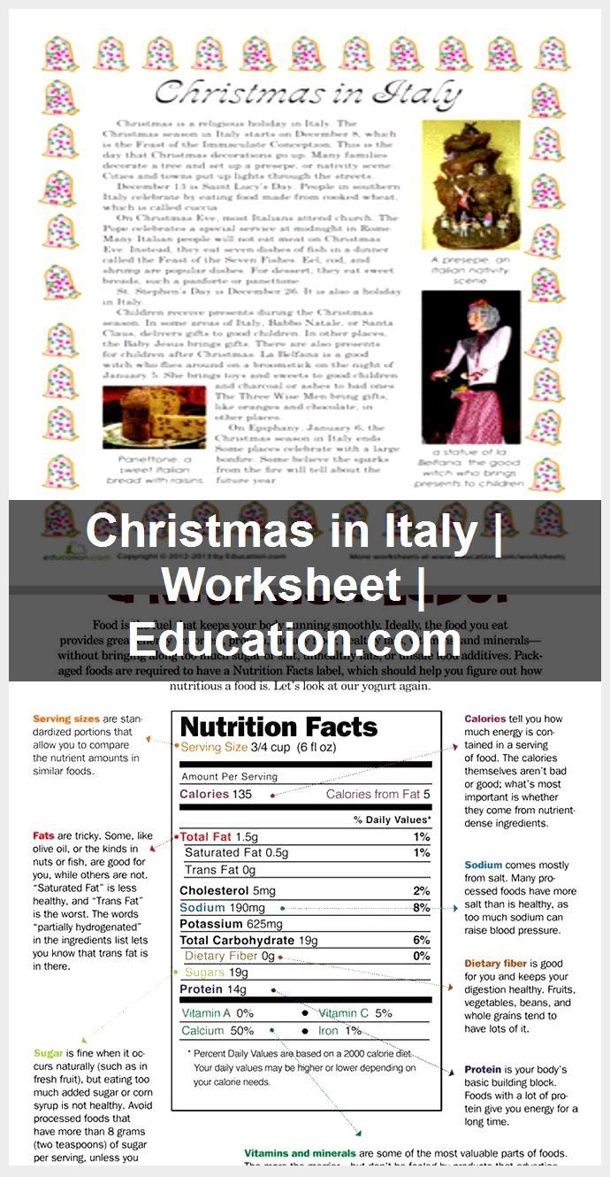 Christmas In Italy | Worksheet | Education, 2020