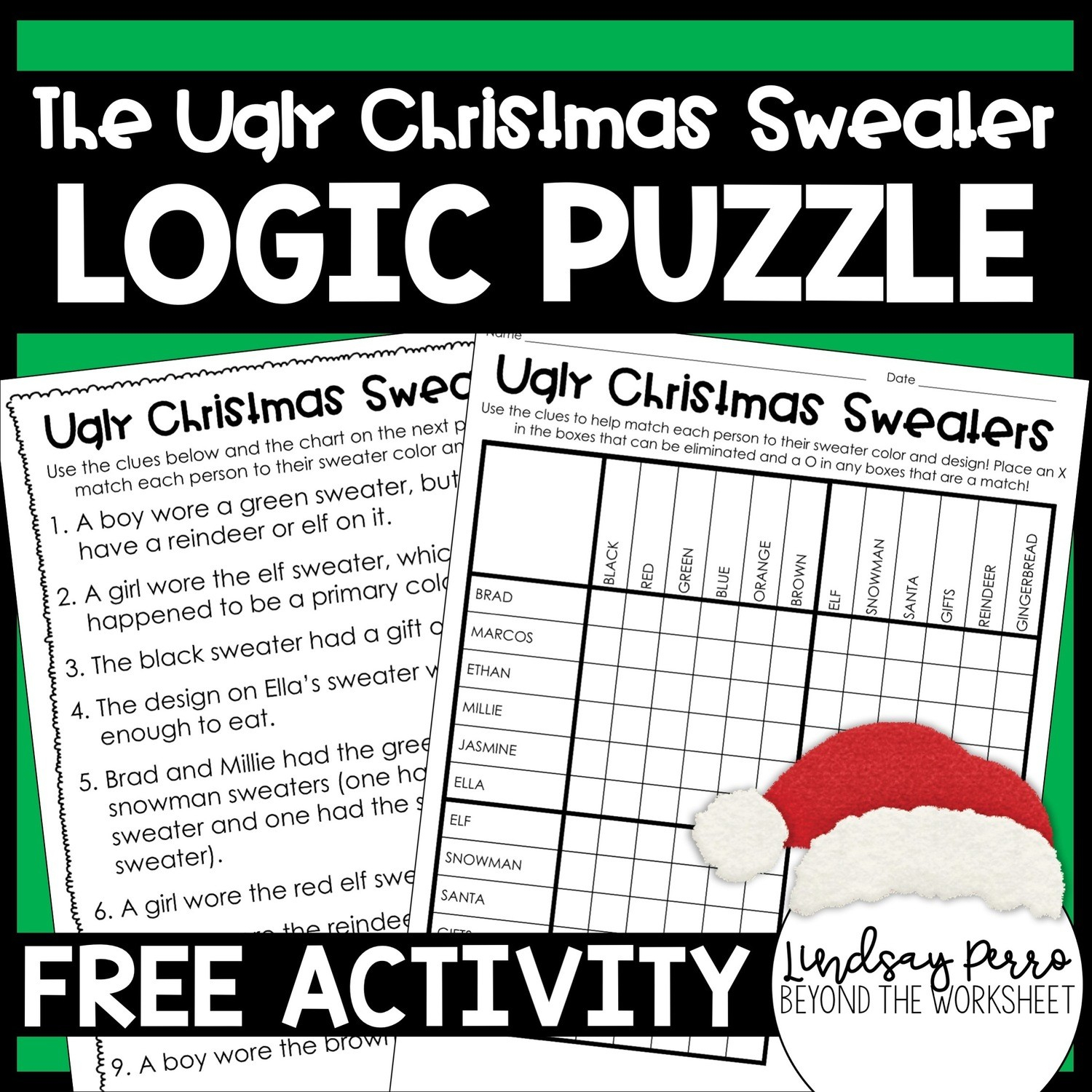 Christmas Logic Puzzle Activity | Store - Lindsay Perro