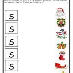 Christmas Matching Letter S Worksheet