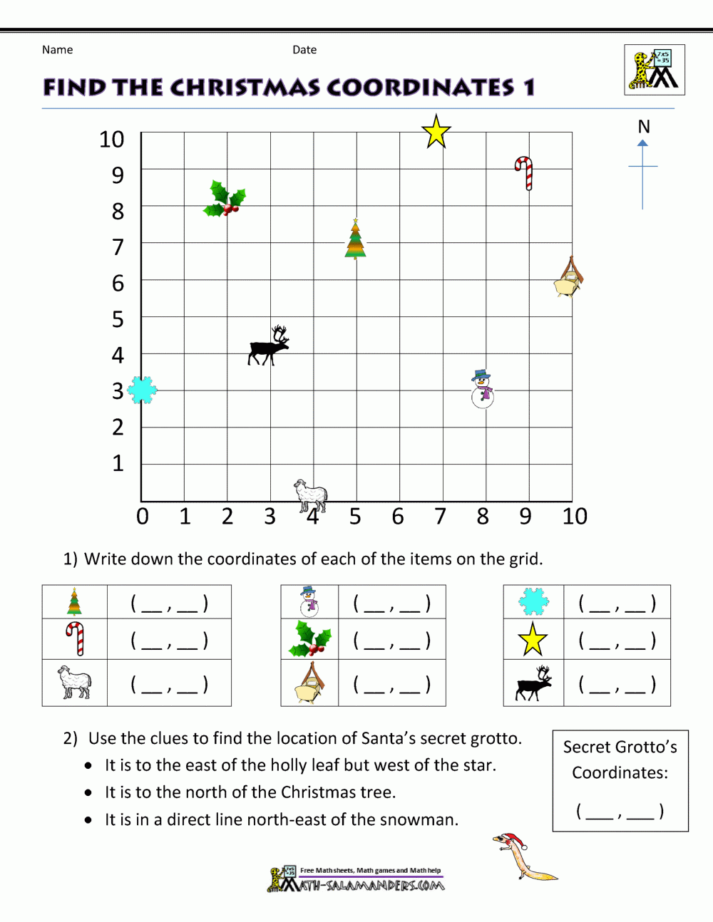 Christmas Math 5Th Grade Worksheets