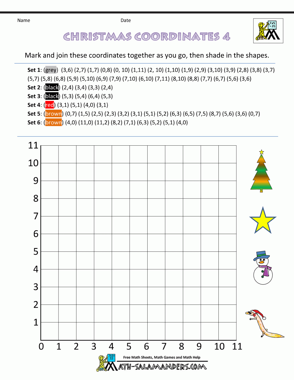 Christmas Math 5Th Grade Worksheets