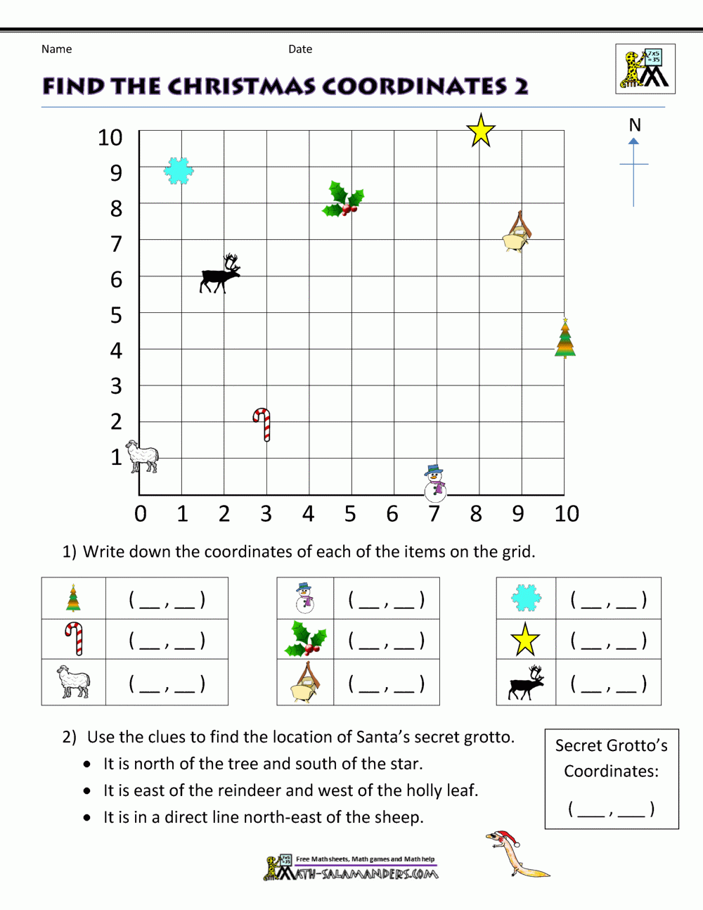 Christmas Math 5Th Grade Worksheets